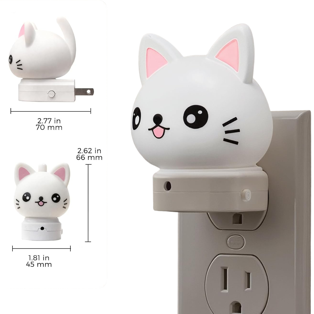 2-Pack L LOHAS LED 3D Plug in Night Light (Cat-RGB)