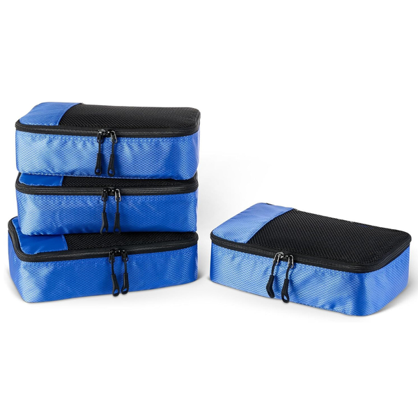 Amazon Essentials 4-Piece Packing Cubes Travel Accessories Set