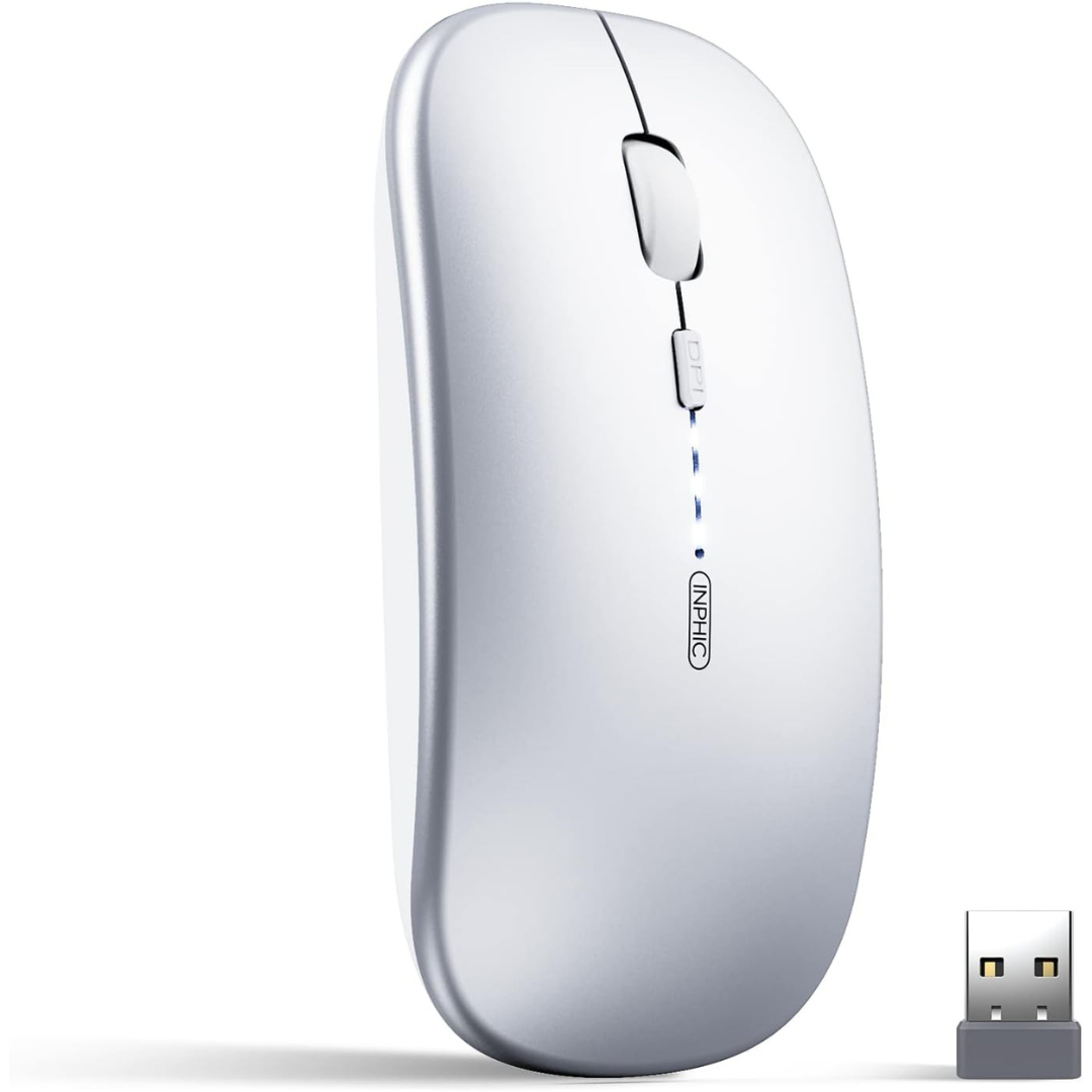 2400 DPI Tri-Mode Slim Rechargeable Wireless Silent Mouse