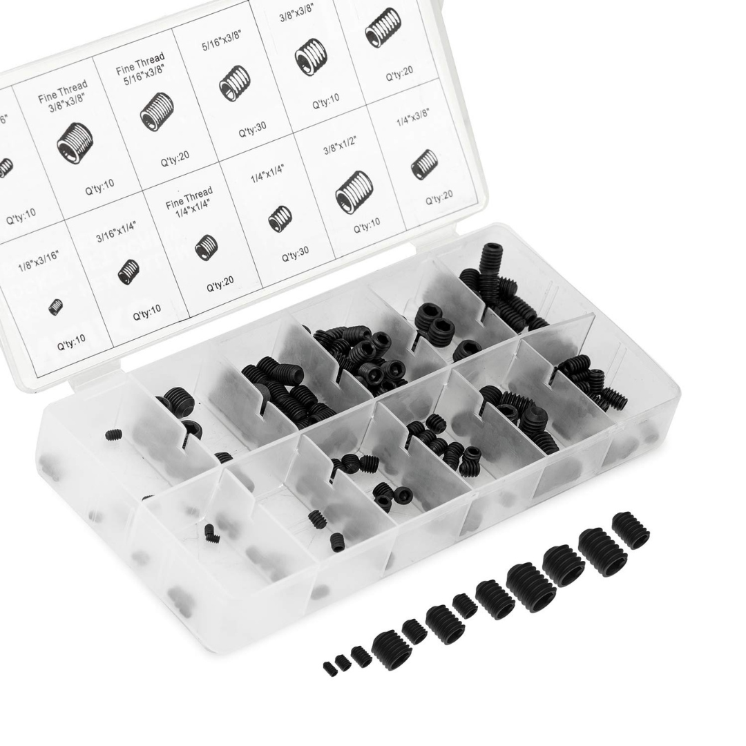 200-Piece NEIKO 50484A Internal Hex Allen Set Screw Assortment Kit