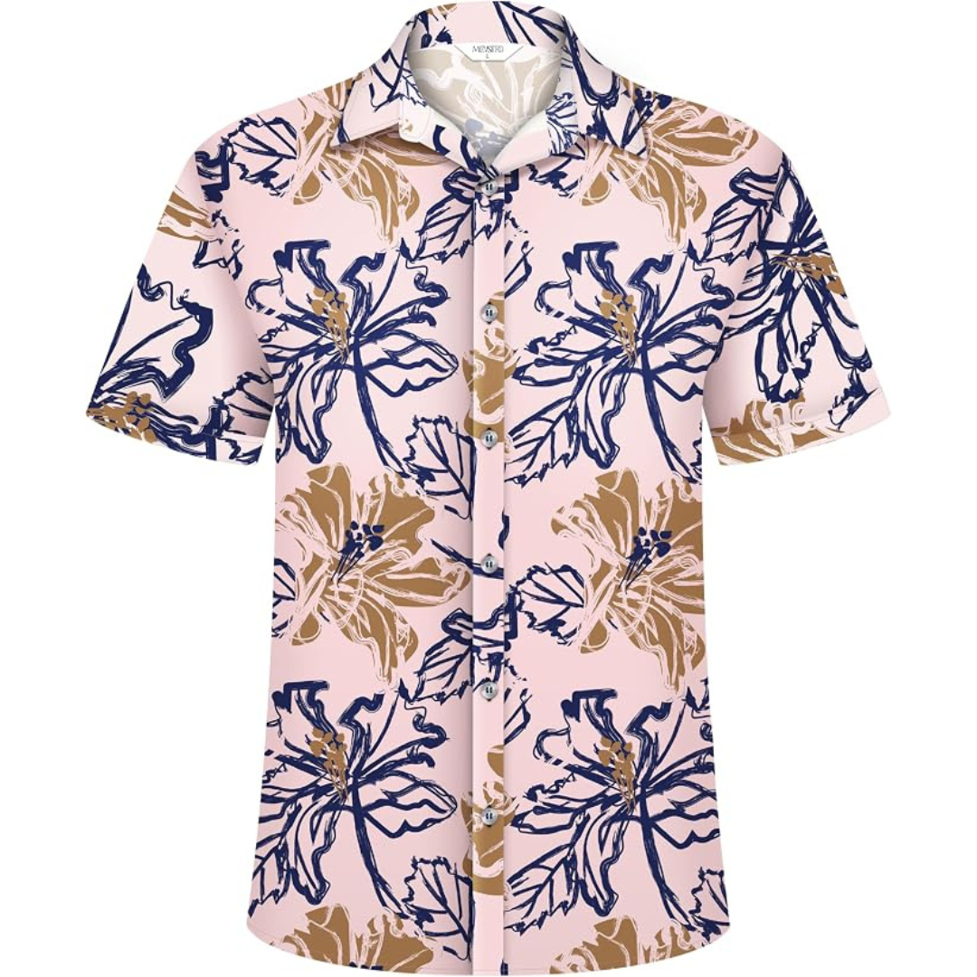 Men's Hawaiian Summer Button Down Shirt