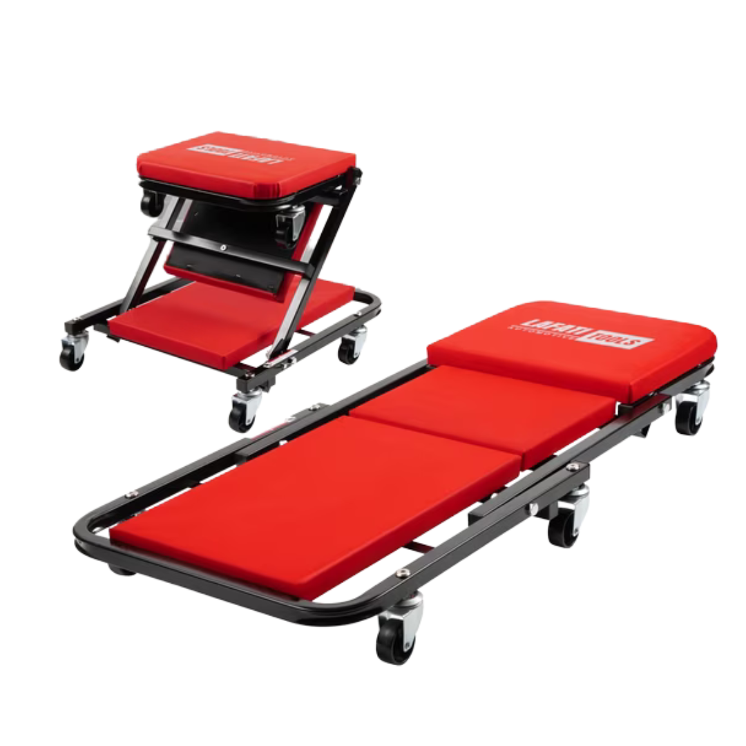 2-in-1 Rolling 36" Folding Car Creeper Seat