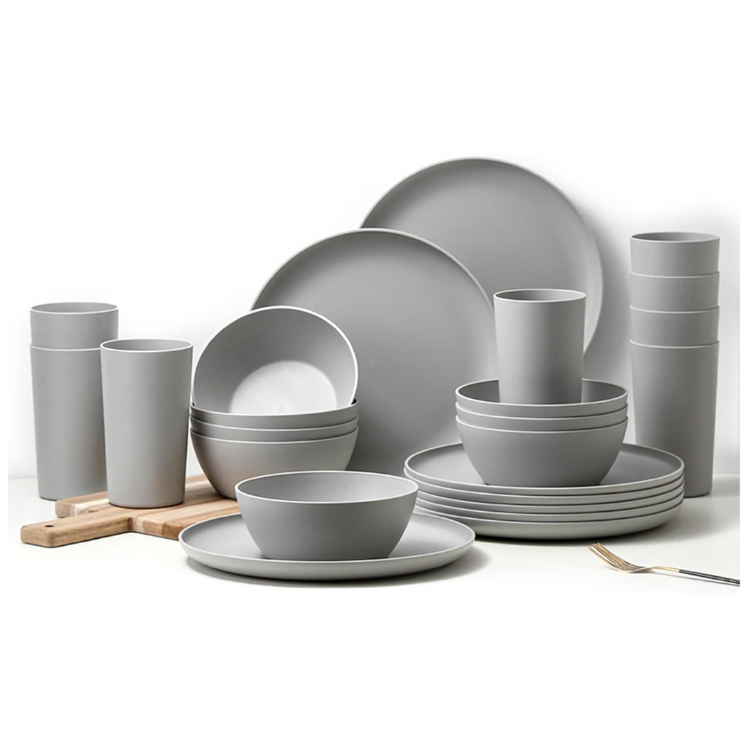24-Piece Unbreakable BPA-Free Dinnerware Set Service For 8
