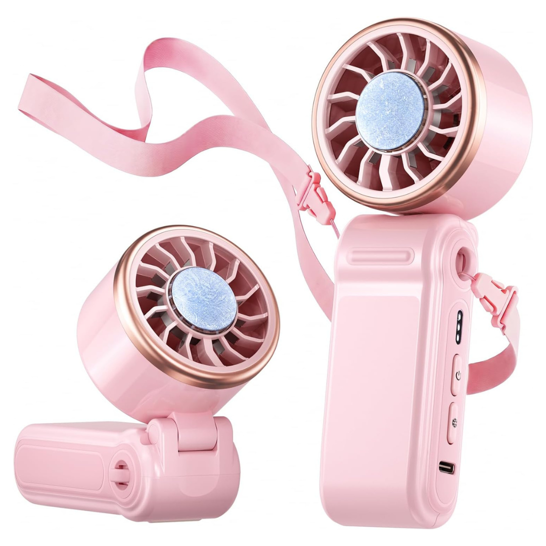 4000mAh Rechargeable Mini Portable Fan W/ Ice Cooling & 3 Speeds