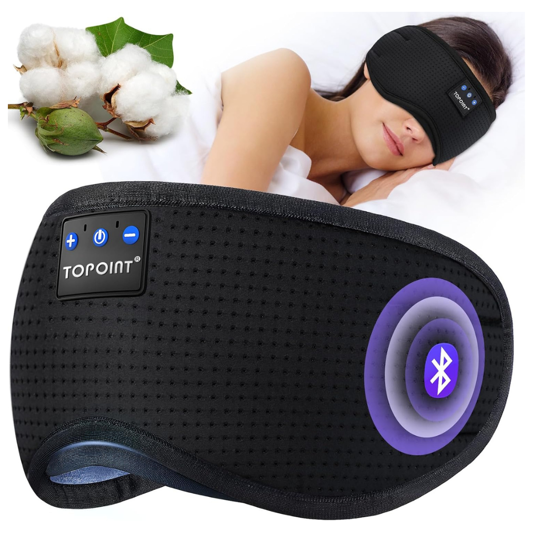 Bluetooth 5.4 Breathable Cotton Sleep Mask Headphones (2 Colors)