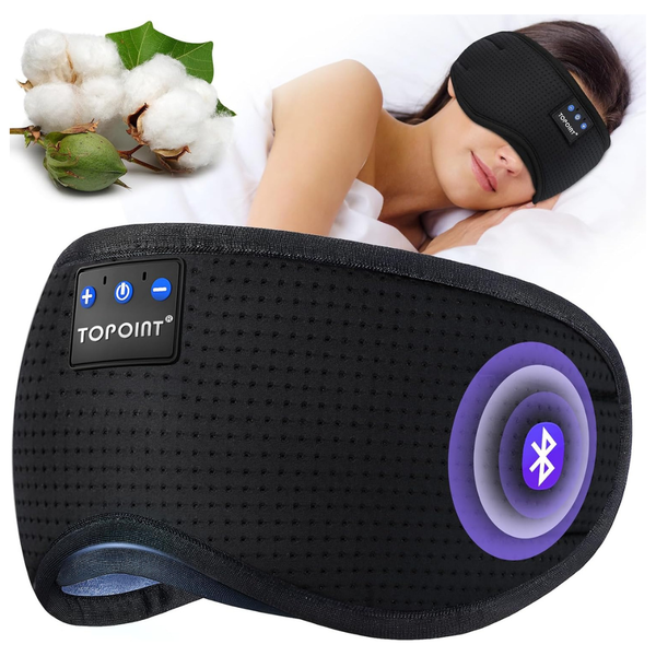Bluetooth 5.4 Breathable Cotton Sleep Mask Headphones (2 Colors)