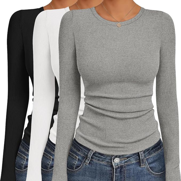 3-Pack Women's Fitted Thermal Undershirts