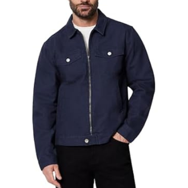 Amazon Essentials Men's Cotton Canvas Trucker Jacket (4 Colors)