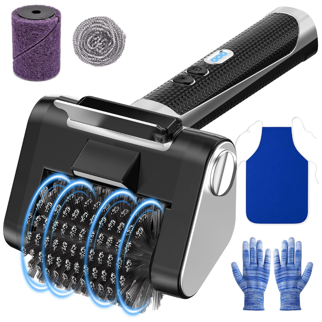 Qanskm 4000mAh Rechargeable Electric Grill Brush