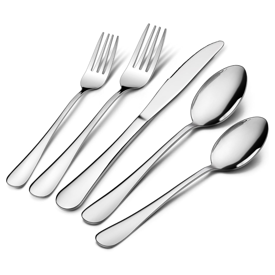 48-Piece HaWare Silverware Set With Steak Knives