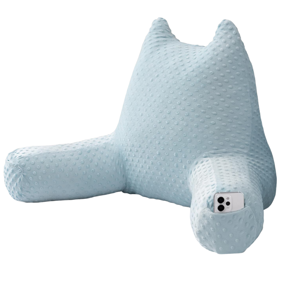 19" Standard Baskbed Backrest Support Pillow W/ Arms And Pockets