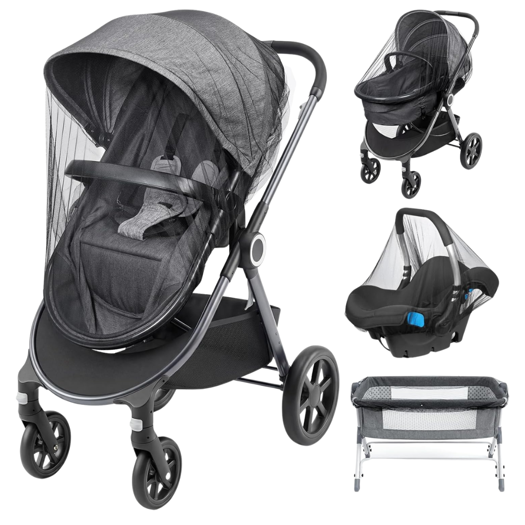 3-Pack Baby Mosquito Net For Strollers Car Seats & Bassinets