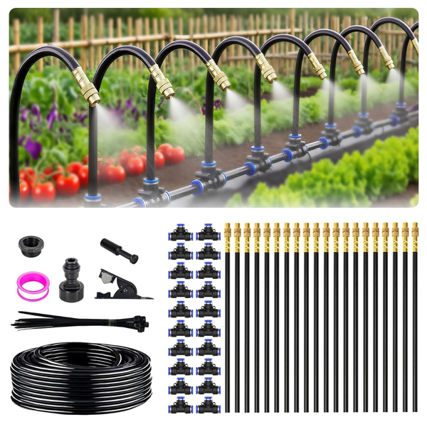 JRDSEUKO 65-Feet 5/16" Drip Irrigation System