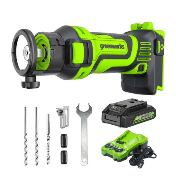 Greenworks 24v Speed Saw Rotary Cut Tool With 2Ah Battery & Charger