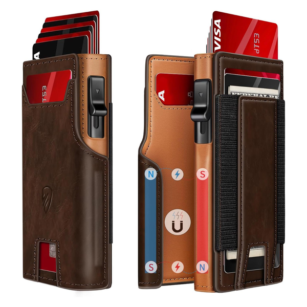 Men's RFID Blocking Pop-Up Wallet With ID Window