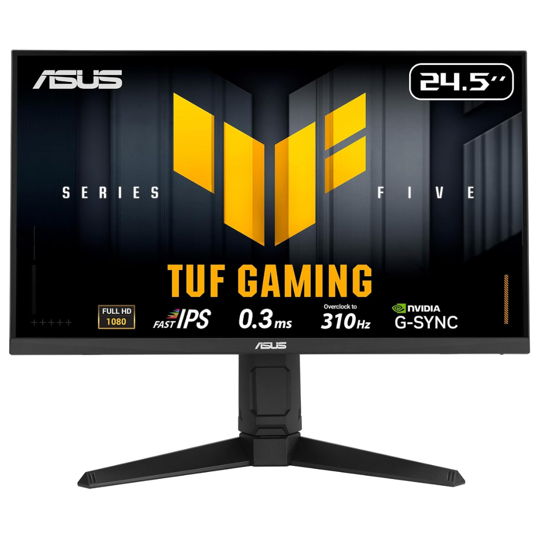 24.5" Asus TUF Gaming Series 5 FHD 310Hz 0.3ms HDR IPS Freesync And G-SYNC Compatible Gaming Monitor
