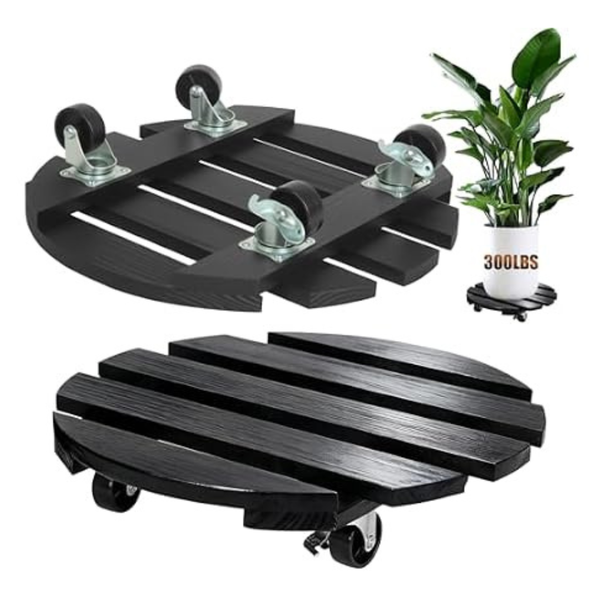2-Pack IBGUC 13" Plant Caddy With Wheels