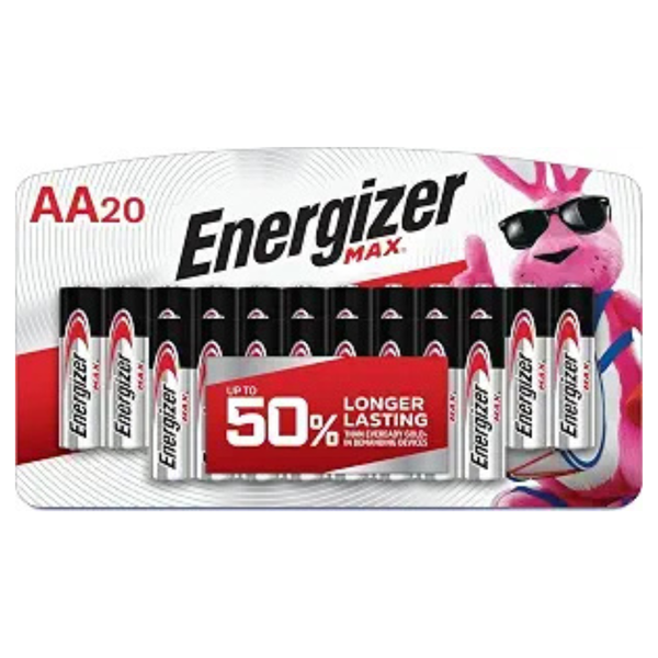 20-Count Energizer Max AA Alkaline Batteries