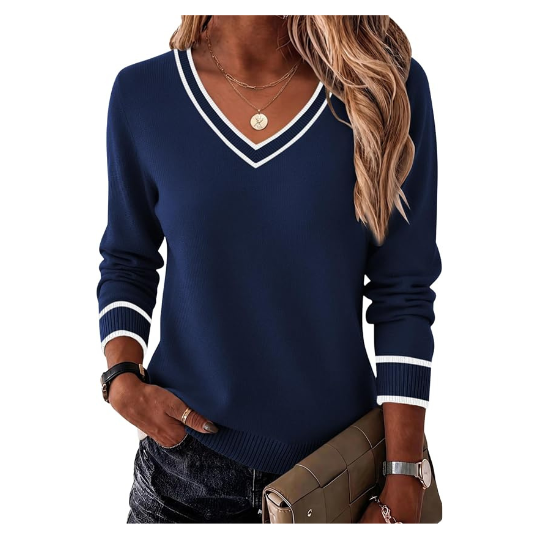 Women's Long Sleeve V Neck Sweaters (Various Colors And Sizes)
