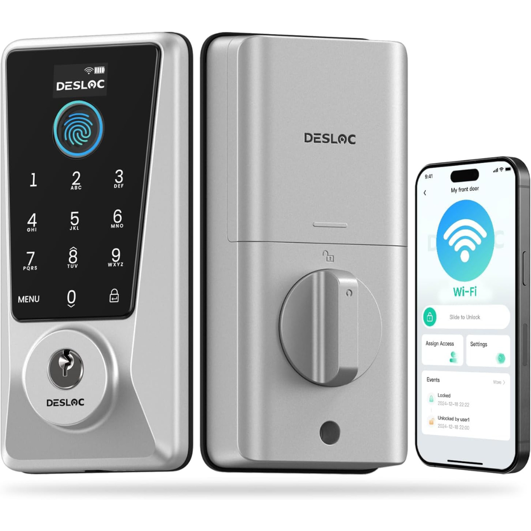 DESLOC WiFi Fingerprint Smart Keypad Door Lock