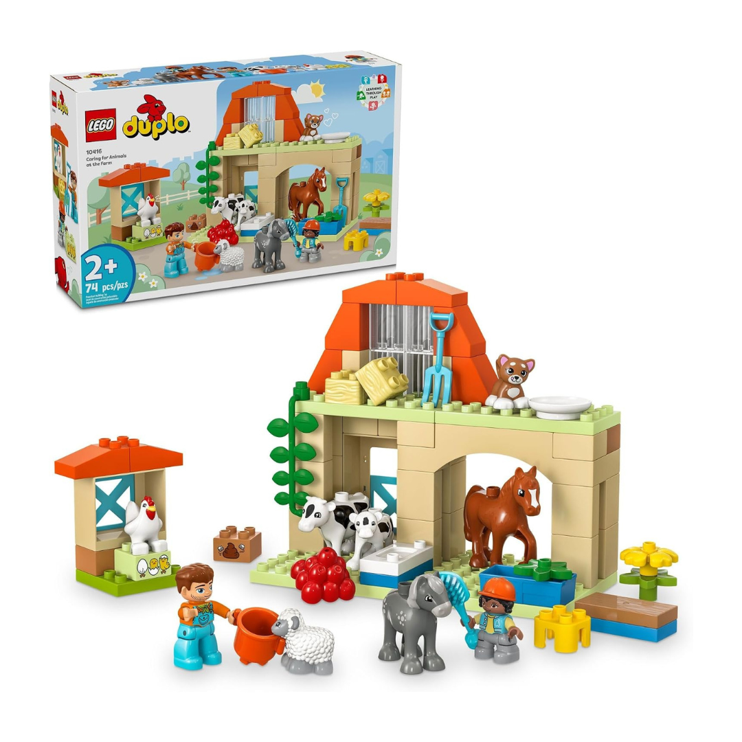 74-Piece LEGO DUPLO Farm Animal Care Playset W/Animal Figures (10416)