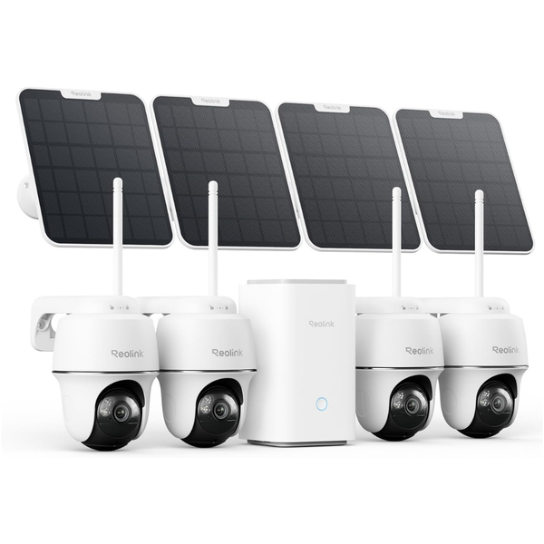 4-Pack REOLINK Argus PT Ultra 4K Solar Security Camera Outdoor System