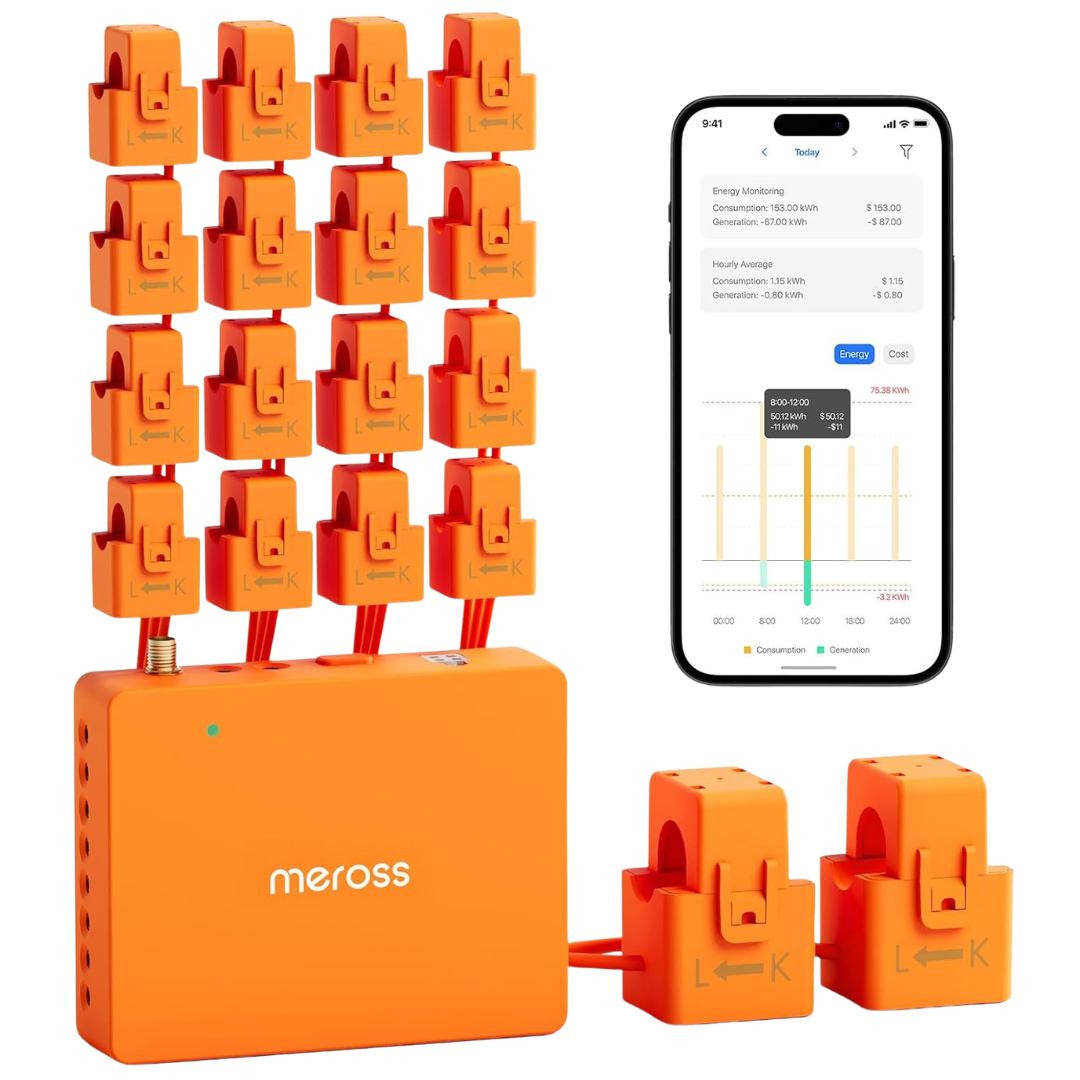 Meross Smart Energy Consumption Monitor With 18 Circuit Monitoring