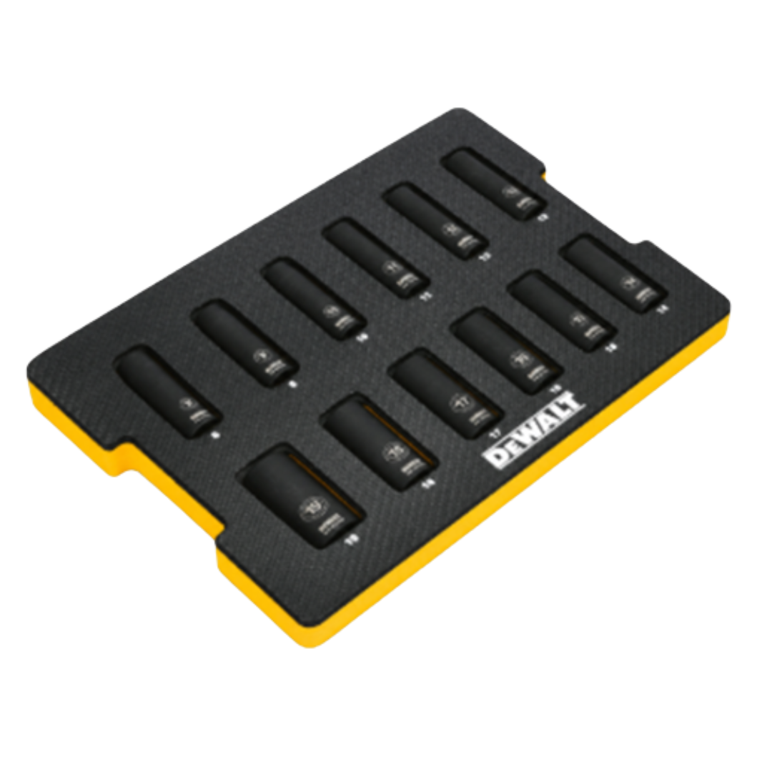 12-Piece DeWALT 3/8" Drive Metric Impact Socket Set