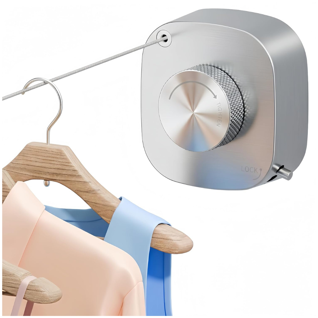 13.8-Ft Forious Retractable Clothesline W/ Tension Knob