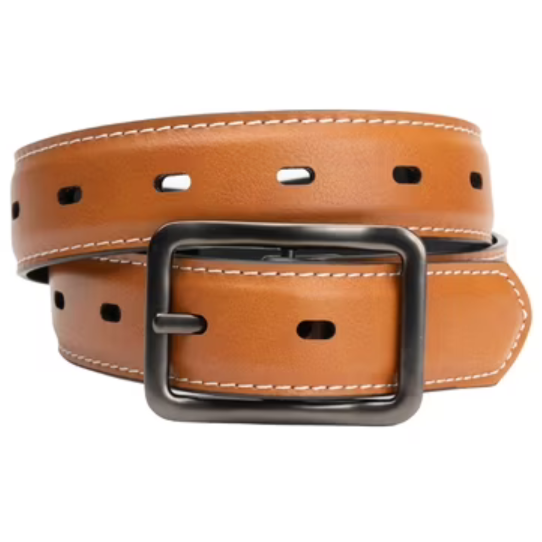 Wonder Nation Boys Flip Reversible Belt (Tan & Black)