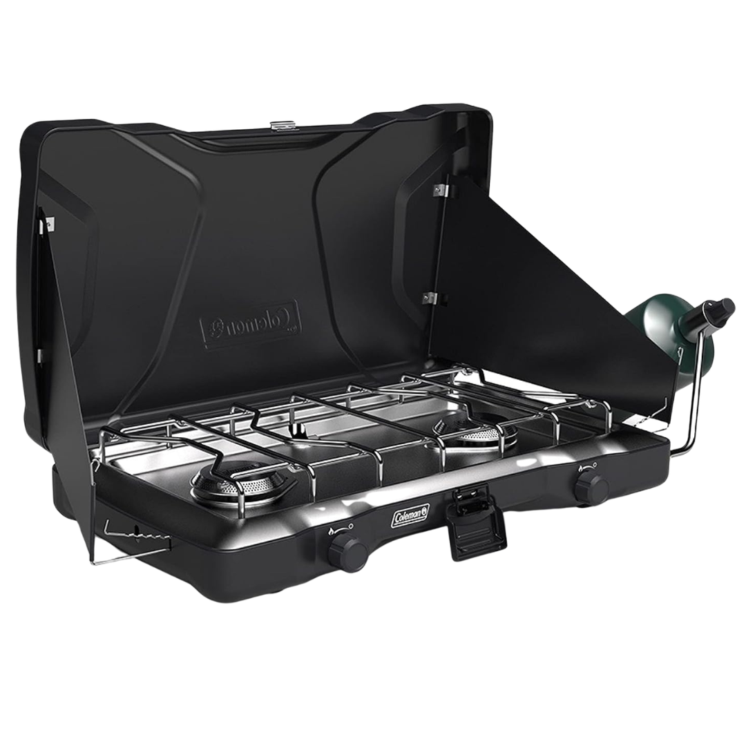 Coleman Triton 2-Burner Propane Camping Stove With Adjustable Burners