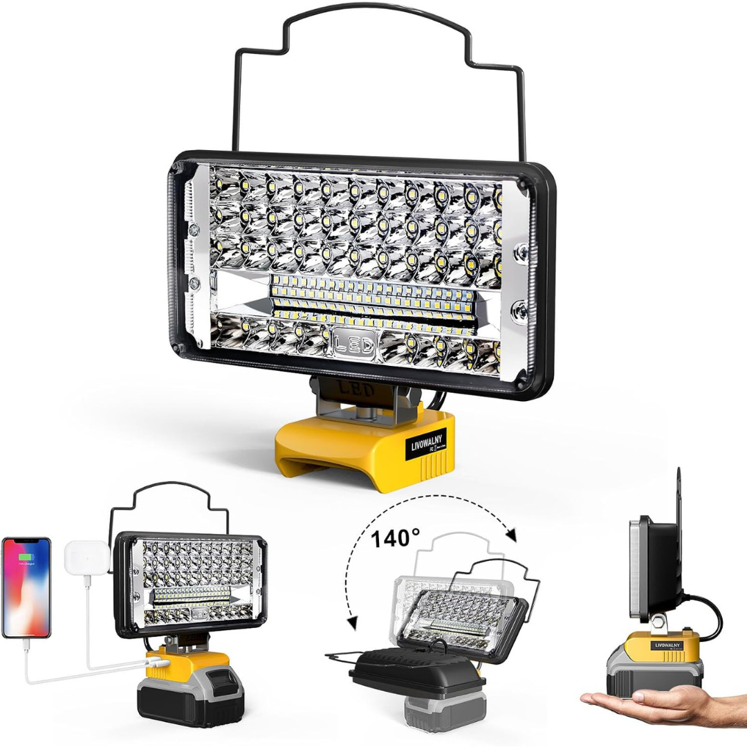 148W LIVOWALNY 14800LM Cordless LED Work Light
