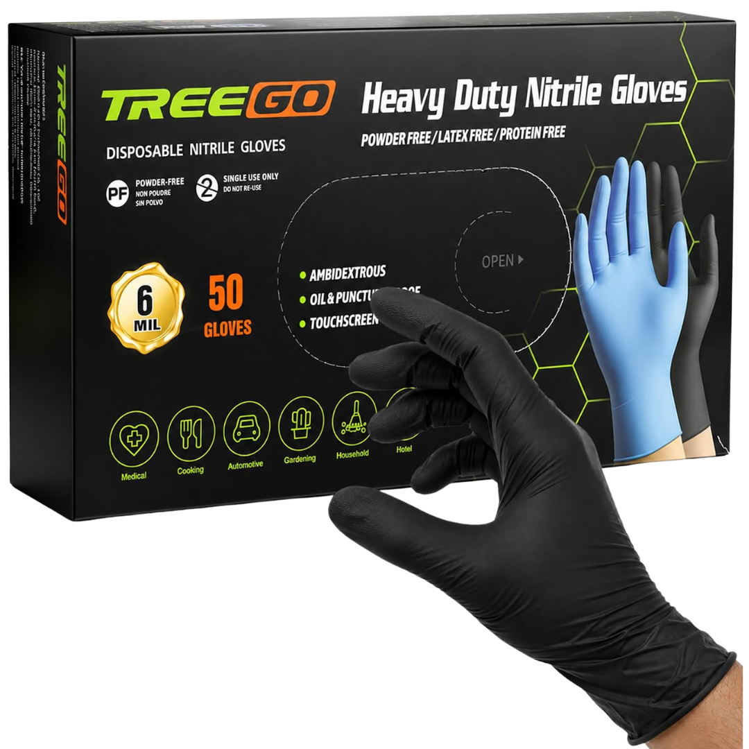 50-Count TREEGO Nitrile Disposable Gloves