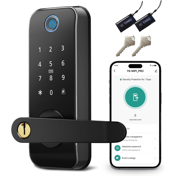 Smart Fingerprint Door Lock with Handle Security