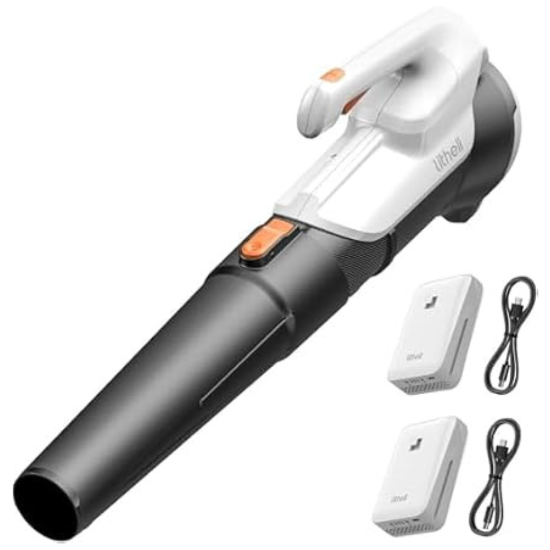 Litheli 2-Speed 350CFM Cordless Leaf Blower with 2 Batteries