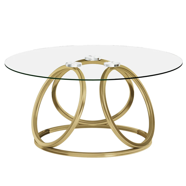 Willa Arlo Interiors Paloalto Glass Top Coffee Table