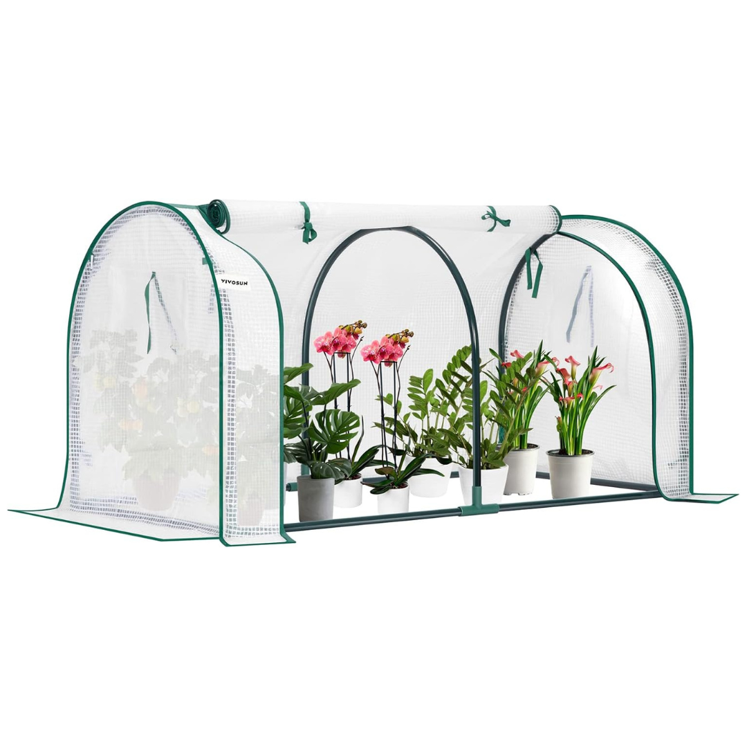 Portable Mini 47" x 23" x 23" Tunnels PE Cover Greenhouse