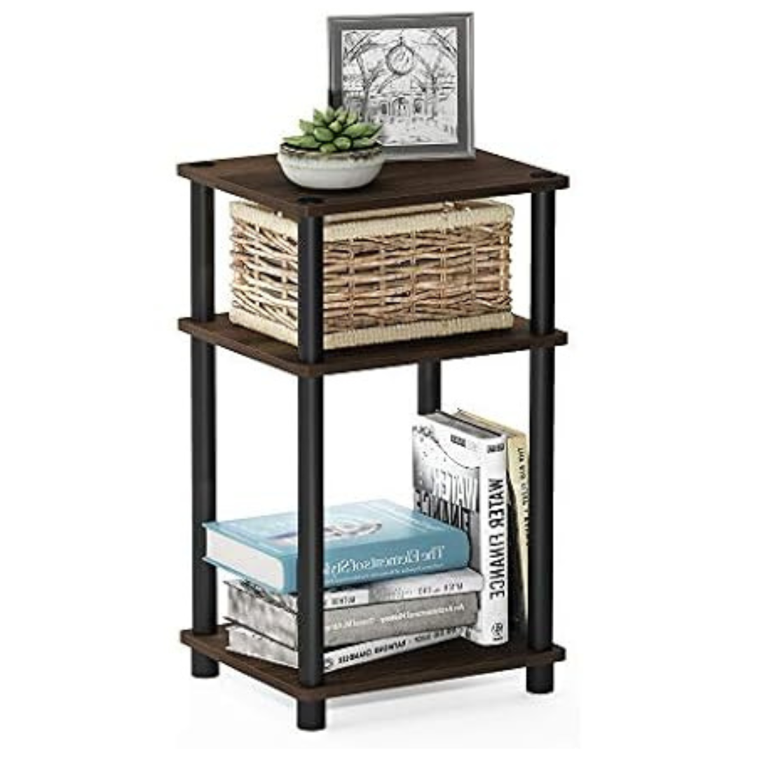 Furinno 3-Tier Open Shelves Night Stand Bedside Table
