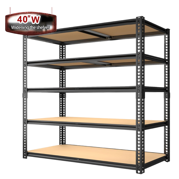 Zeukmxoo 5-Tier Heavy-Duty Garage Storage Shelving Unit (2,400-LB Capacity)