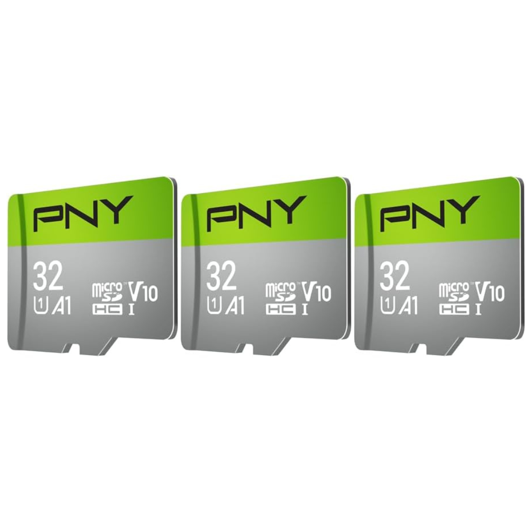 3-Pack 32GB PNY Class 10 U1 MicroSDHC Flash Memory Card