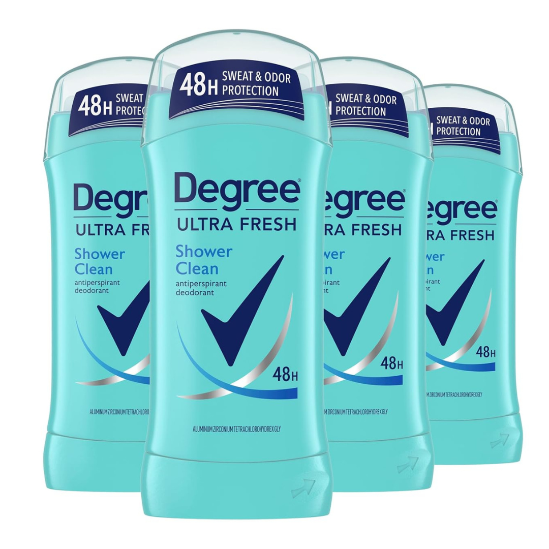 4-Pack 2.6-Oz Degree Ultra Fresh Shower Clean Antiperspirant Deodorant