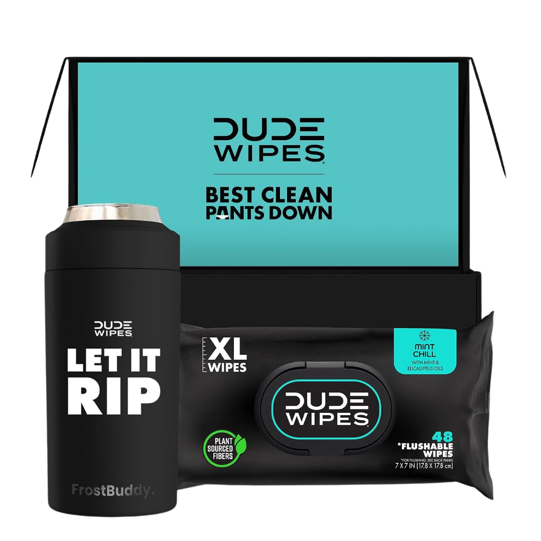 48-Count Dude Wipes Father's Day Gift Set + FrostBuddy Universal Can Cooler