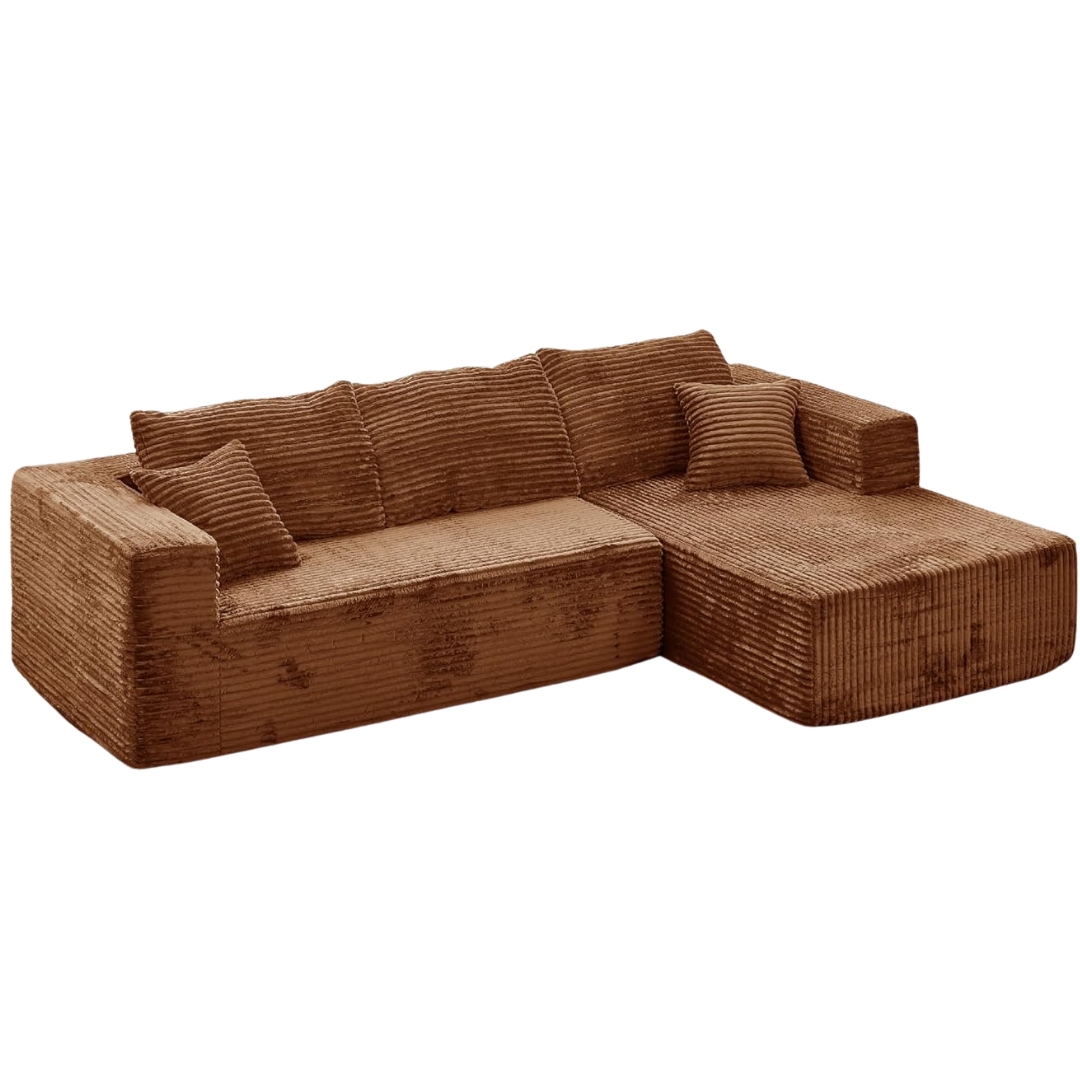 92.5'' Convertible 4-in-1 L-Shaped Modular Sofa Couch W/ Deep Seats & Chaise