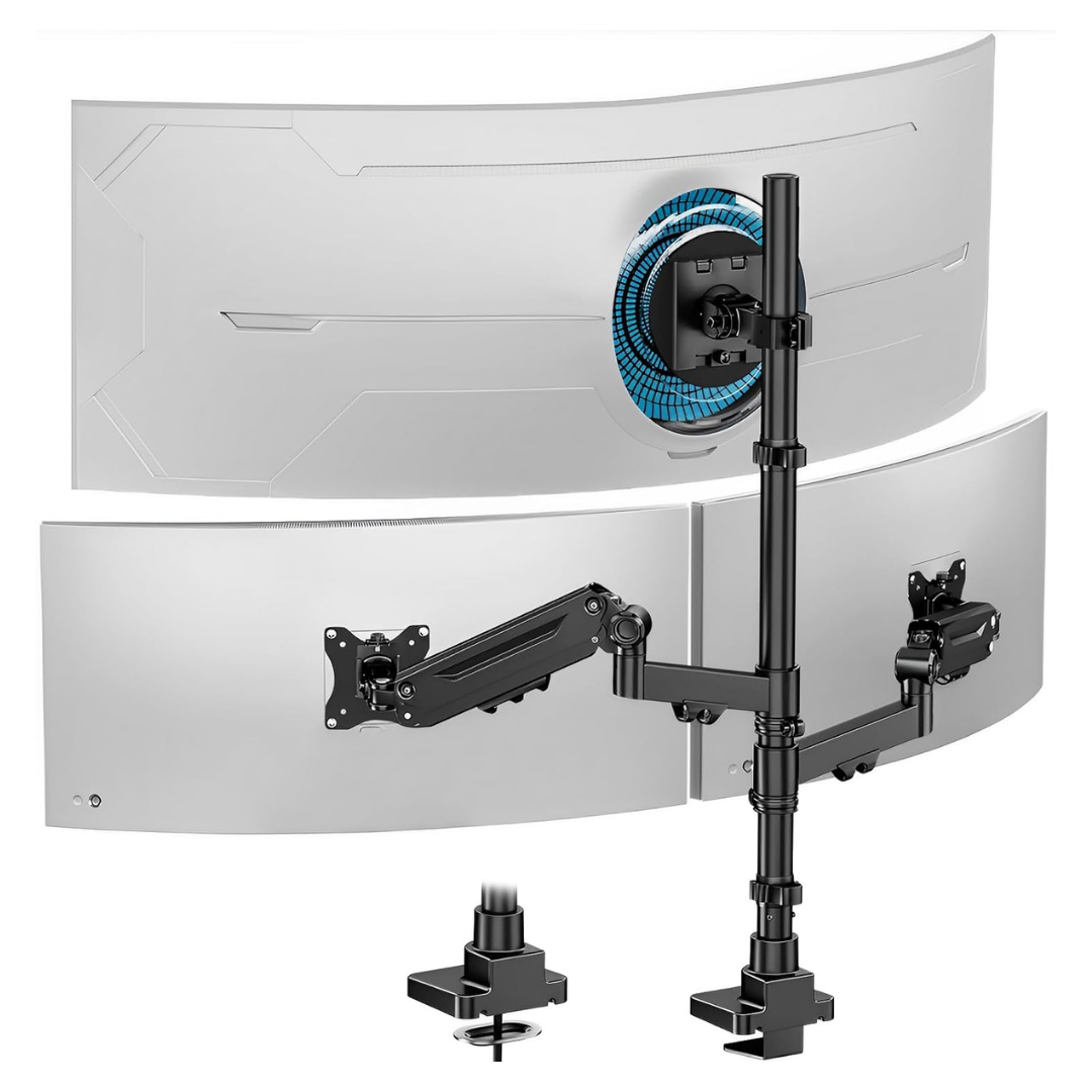 Putorsen Triple Monitor Mount W/ Gas Spring Arms (up To 49")