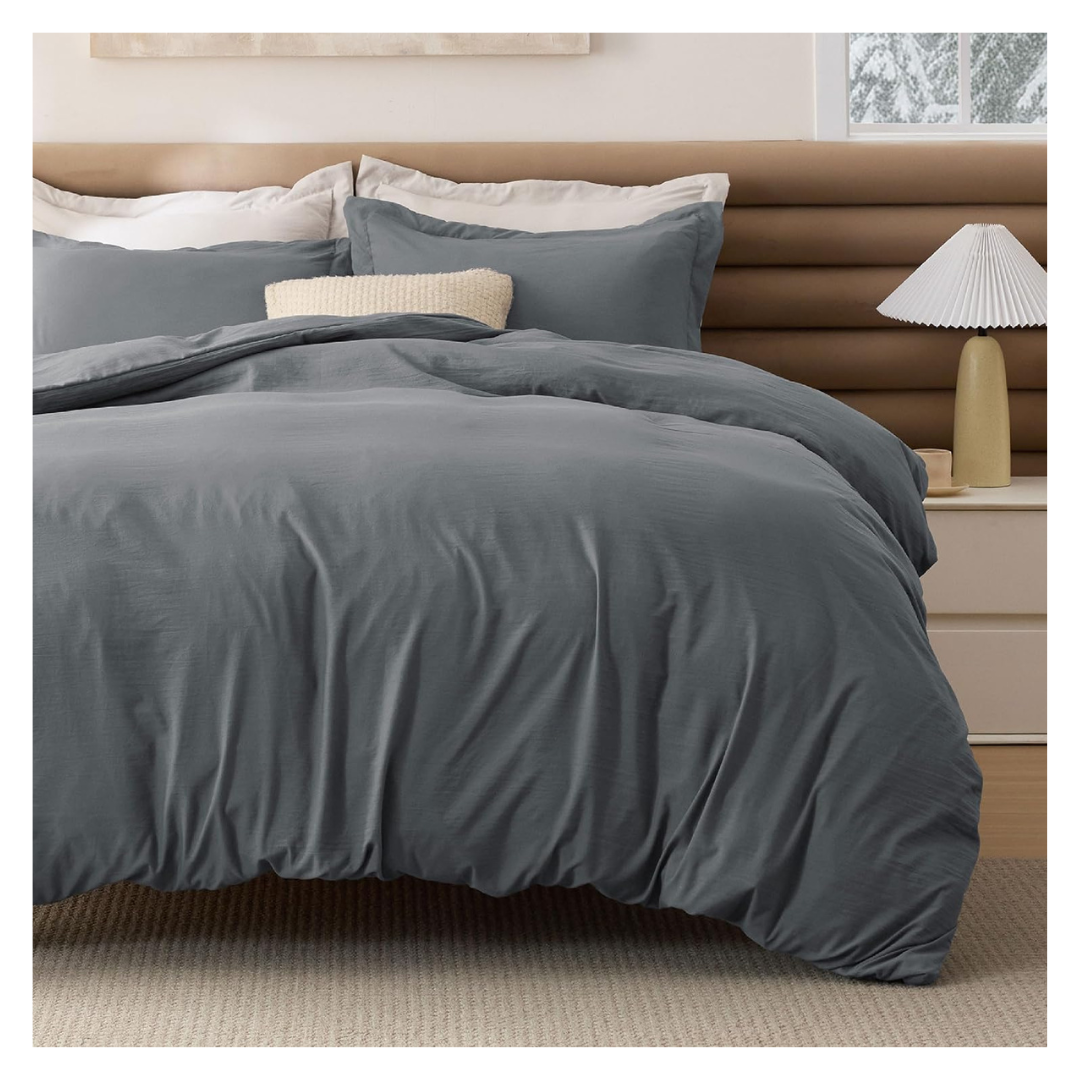 Bedsure 4-Piece Comforter Set (Dark Gray)