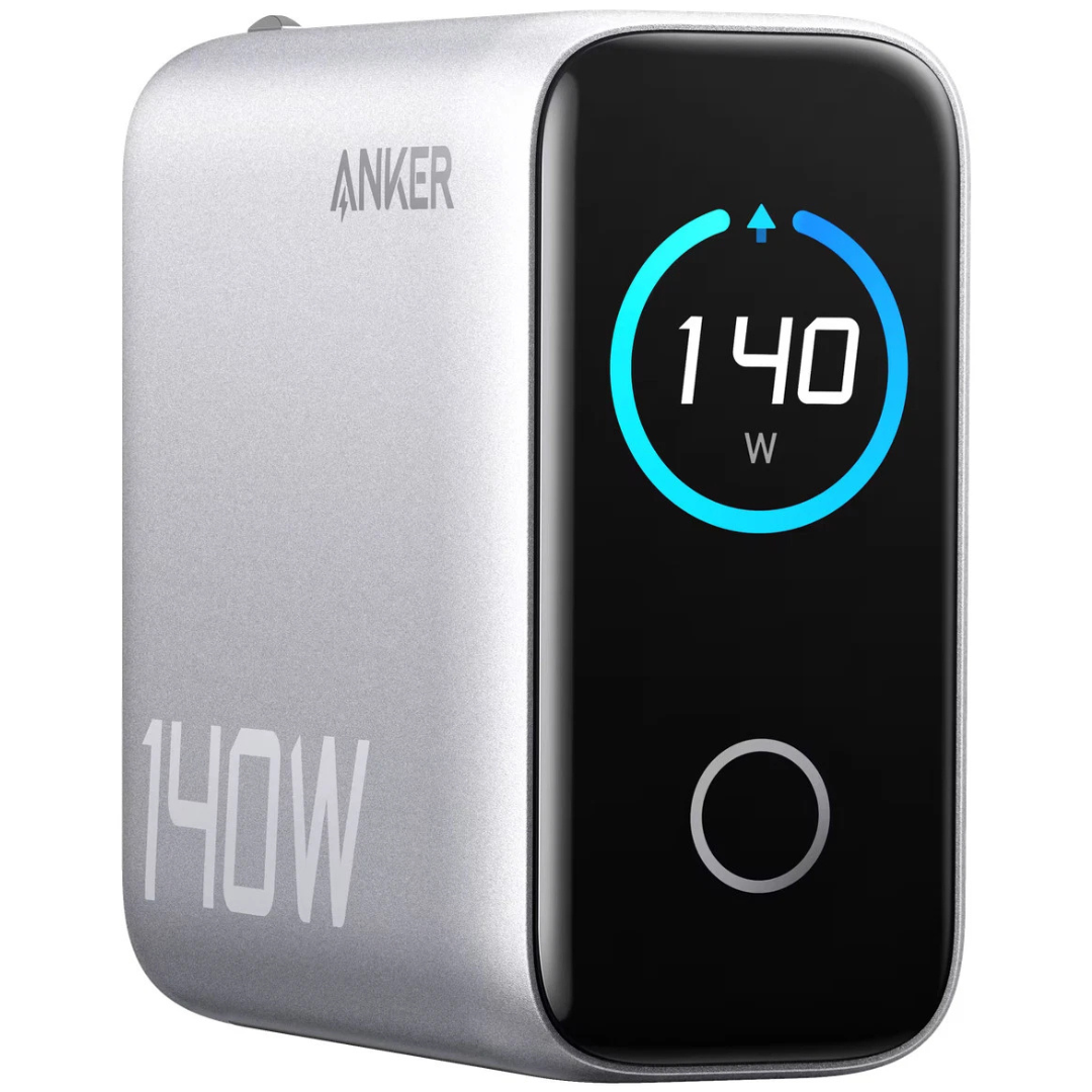 Anker 140W 4-Port USB-C & USB-A Wall Charger With Built-In Display