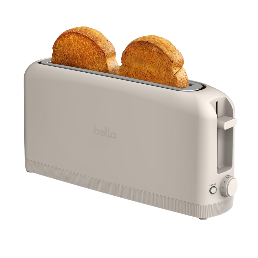 Bella 900W Fits-Anywhere 2-Slice Slim Toaster (Oatmilk Or Surf)