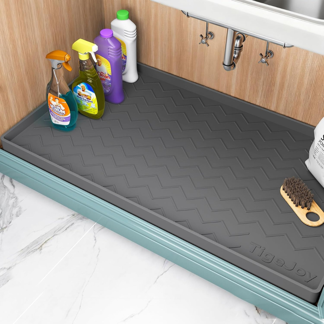 TigeJoy Waterproof Under Sink Mats (34" X 22")