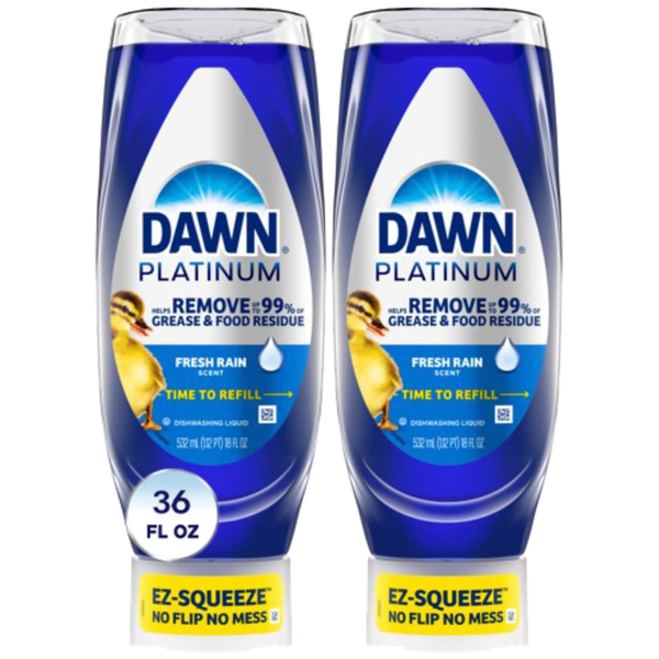 2-Pack 18-Oz Dawn Platinum EZ-Squeeze Dish Soap