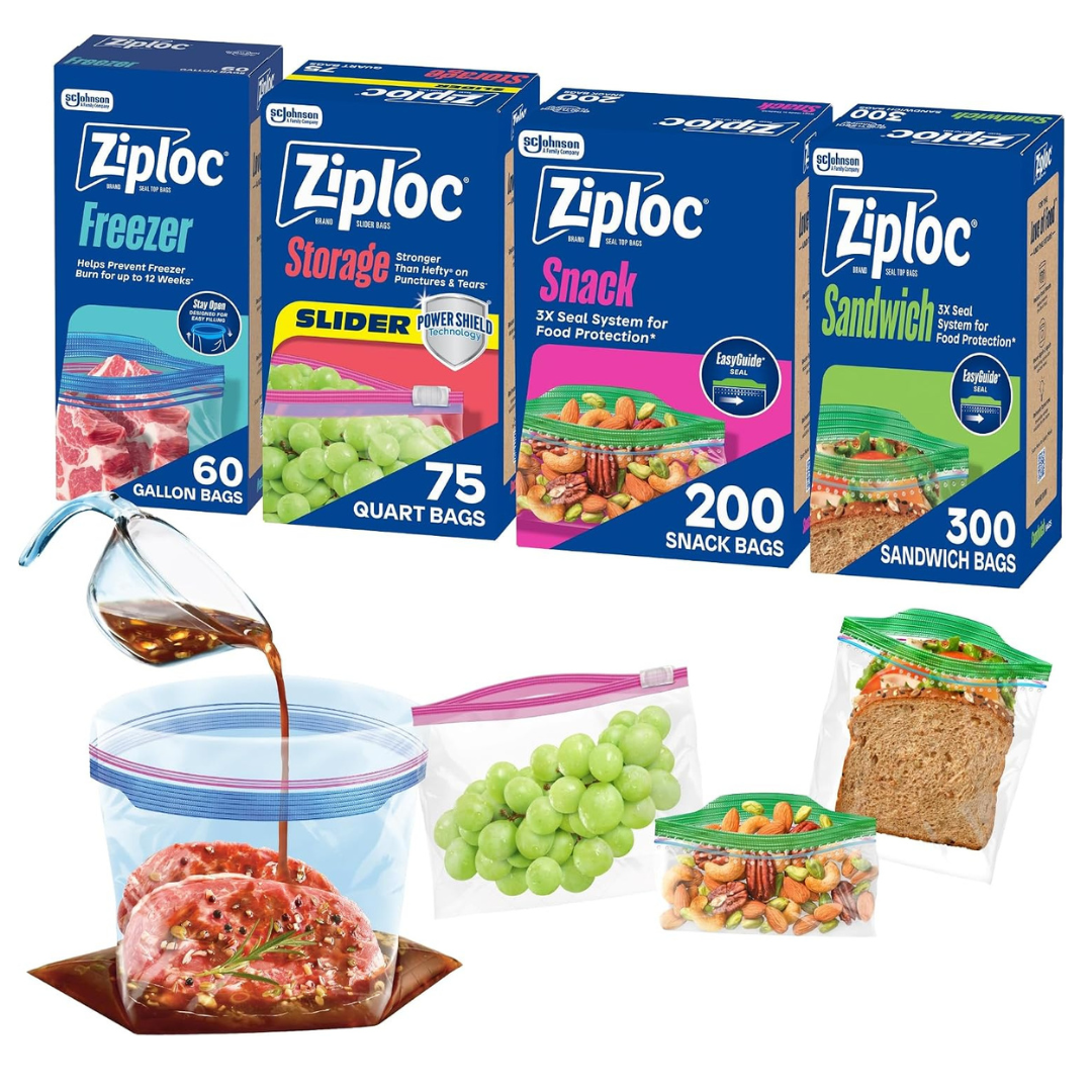 635-Count Food Storage And Sandwich Bags Variety Pack